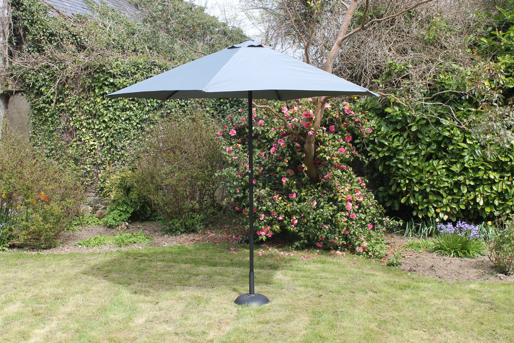 2.7 M Steel Parasol With Crank Grey