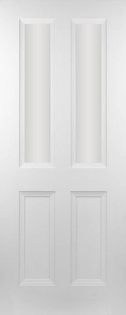 Seadec White Primed Oxford 2 Panel Glass Door