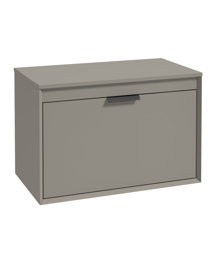 Fjord 80cm Unit with Counter Top Black Handle Matt Khaki (BFJ80CTKH)