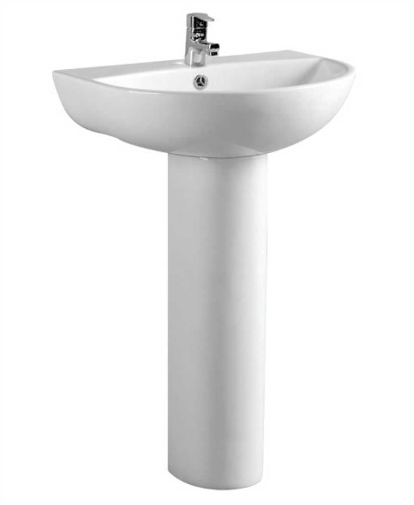Verona Round 50cm Basin & Full Pedestal (VER5001FP)