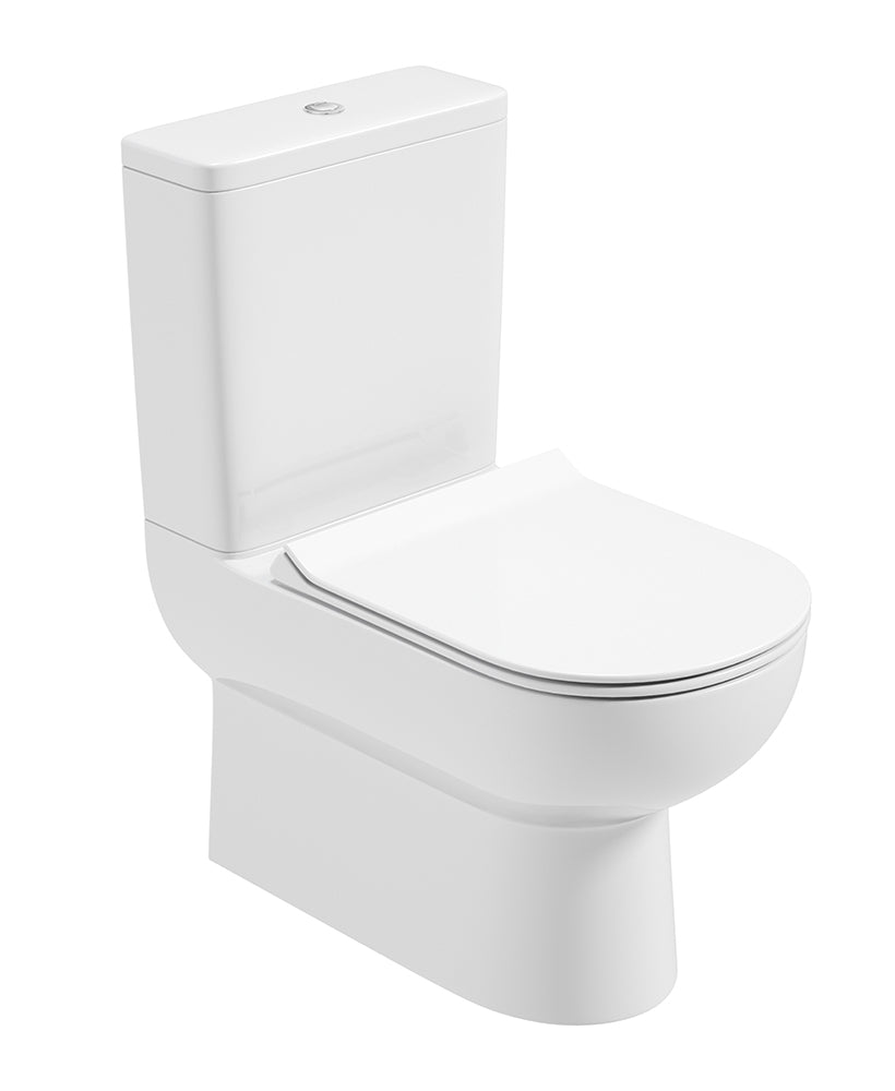 Vienna Comfort Height Fully Shrouded WC - Slim Soft Close Seat (VVVCHFS01S)
