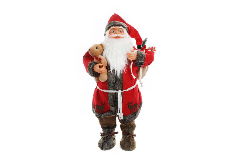 60cm Red Santa with Teddy